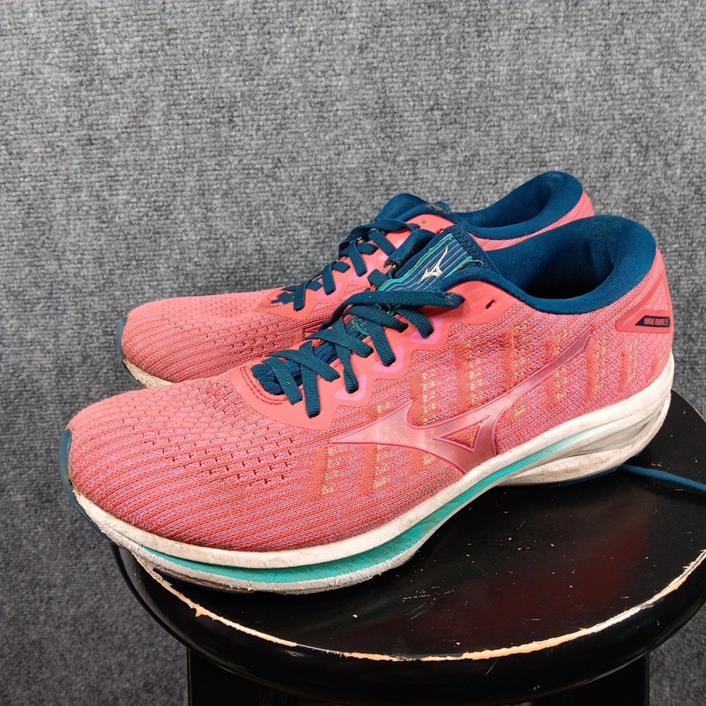 Mizuno Wave Rider 25 Coral Red Running Shoes Womens 12 UK 9.5 Enerzy Training